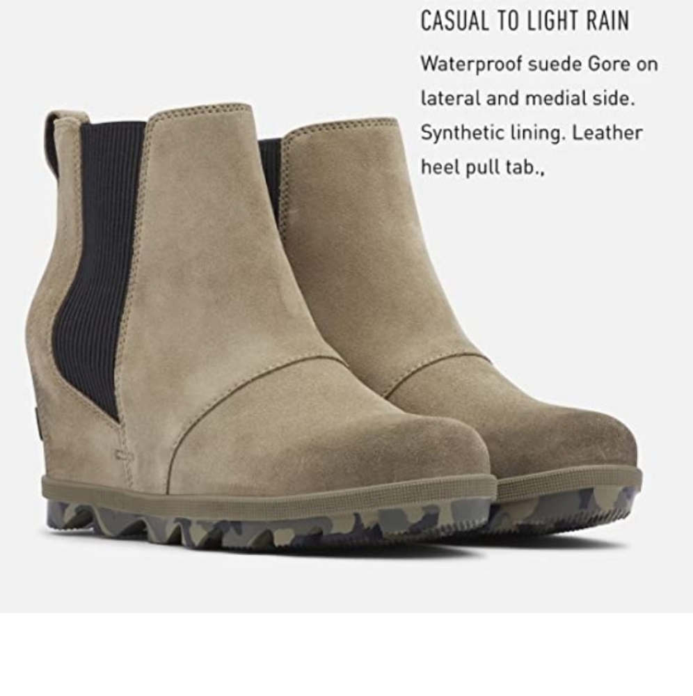 - - Sorel leather waterproof ankle wedge boot - Picture 3 of 6